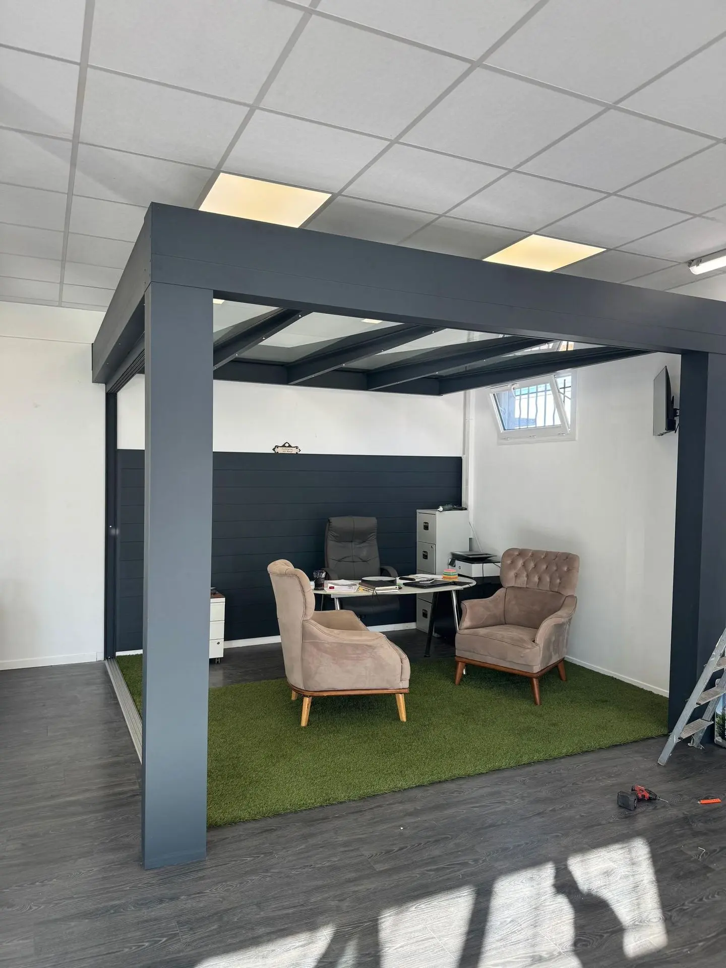 Kubistische terrasoverkapping