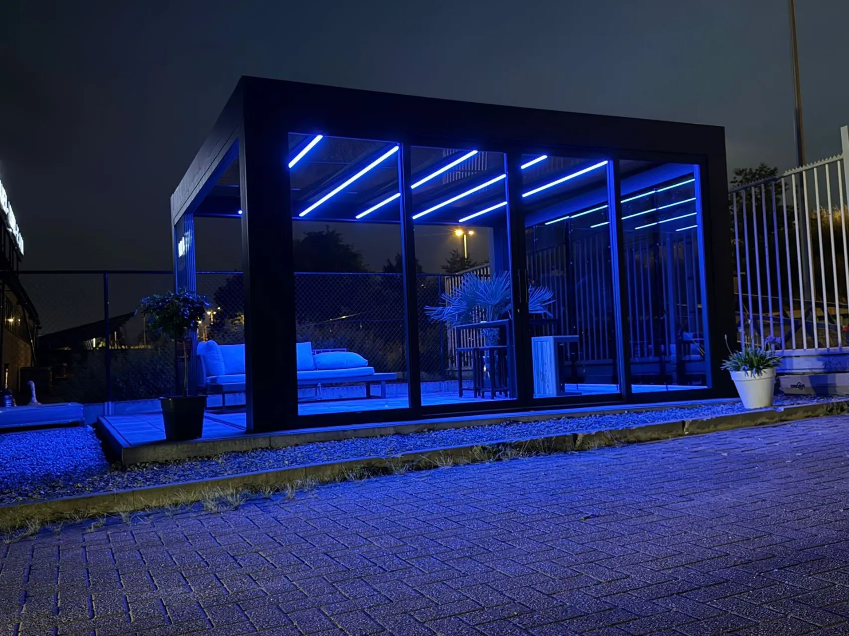 Kubistische terrasoverkapping