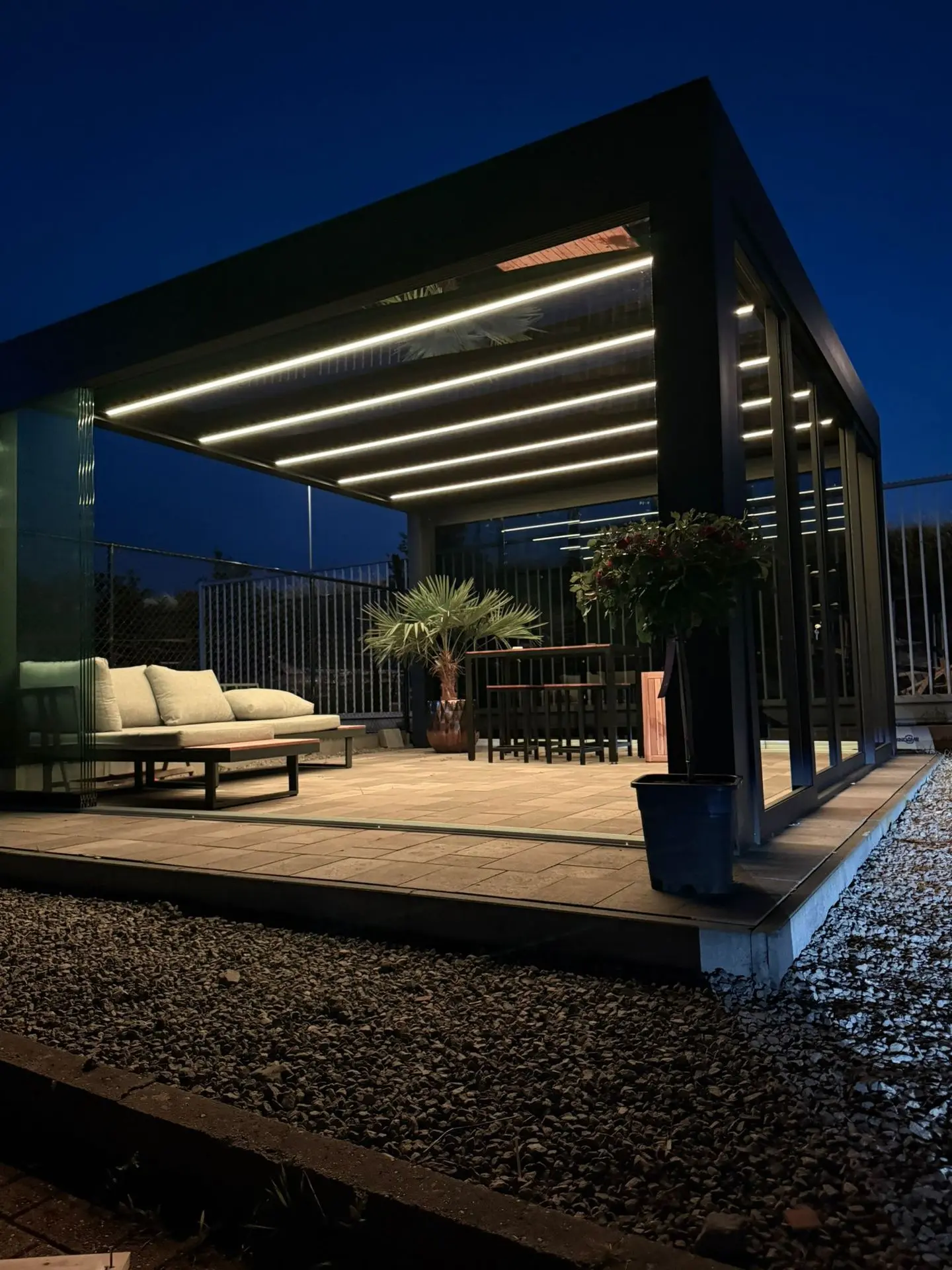 Kubistische terrasoverkapping