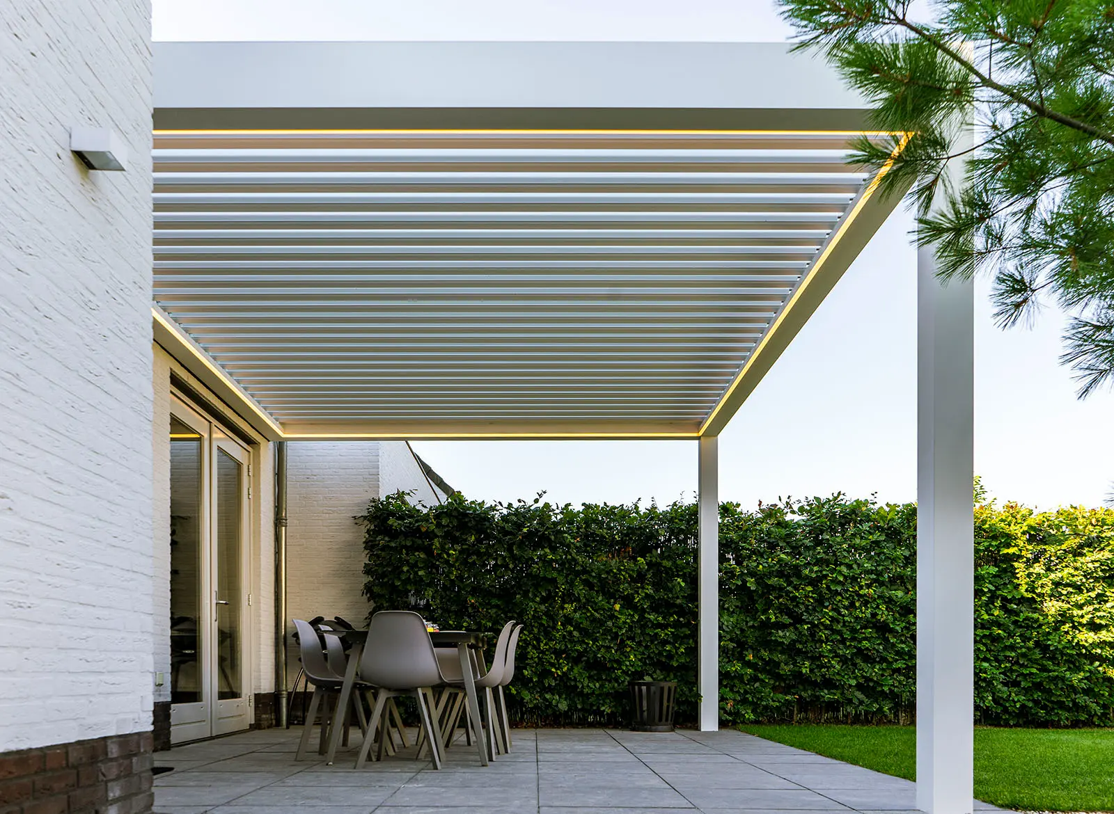 Lamellen terrasoverkapping