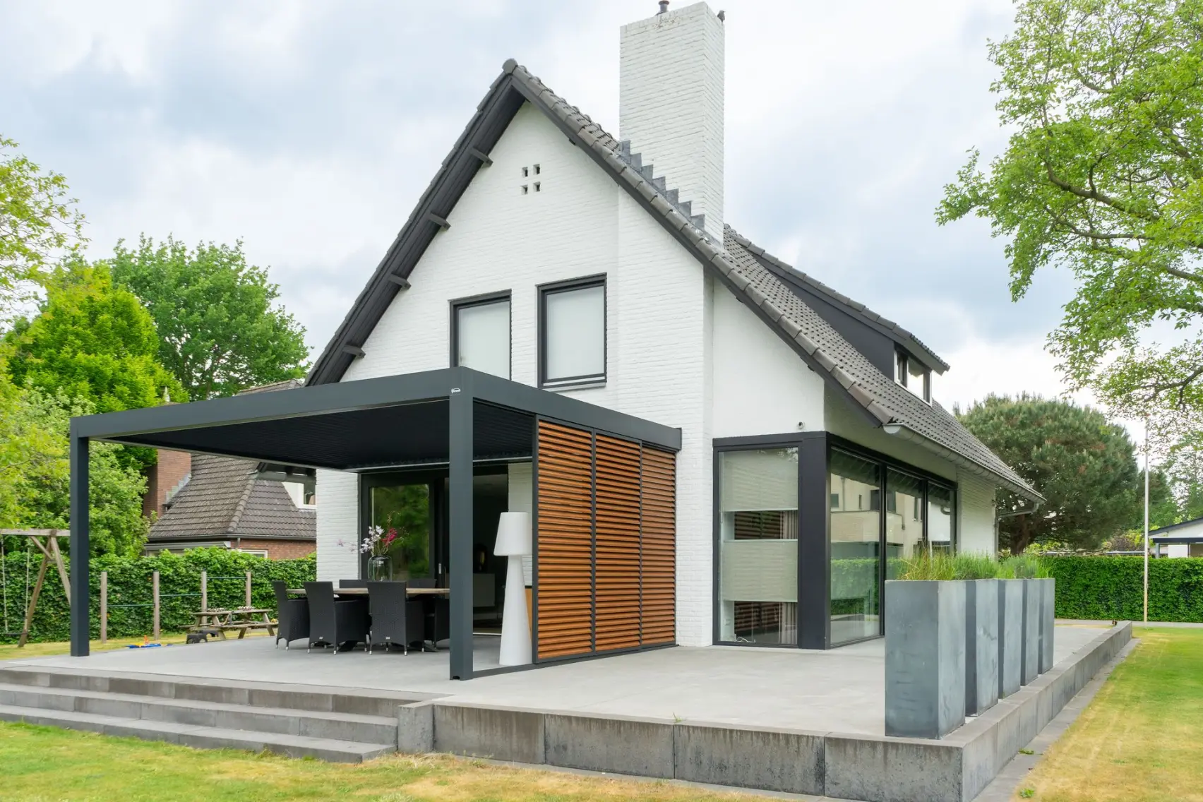 Lamellen terrasoverkapping