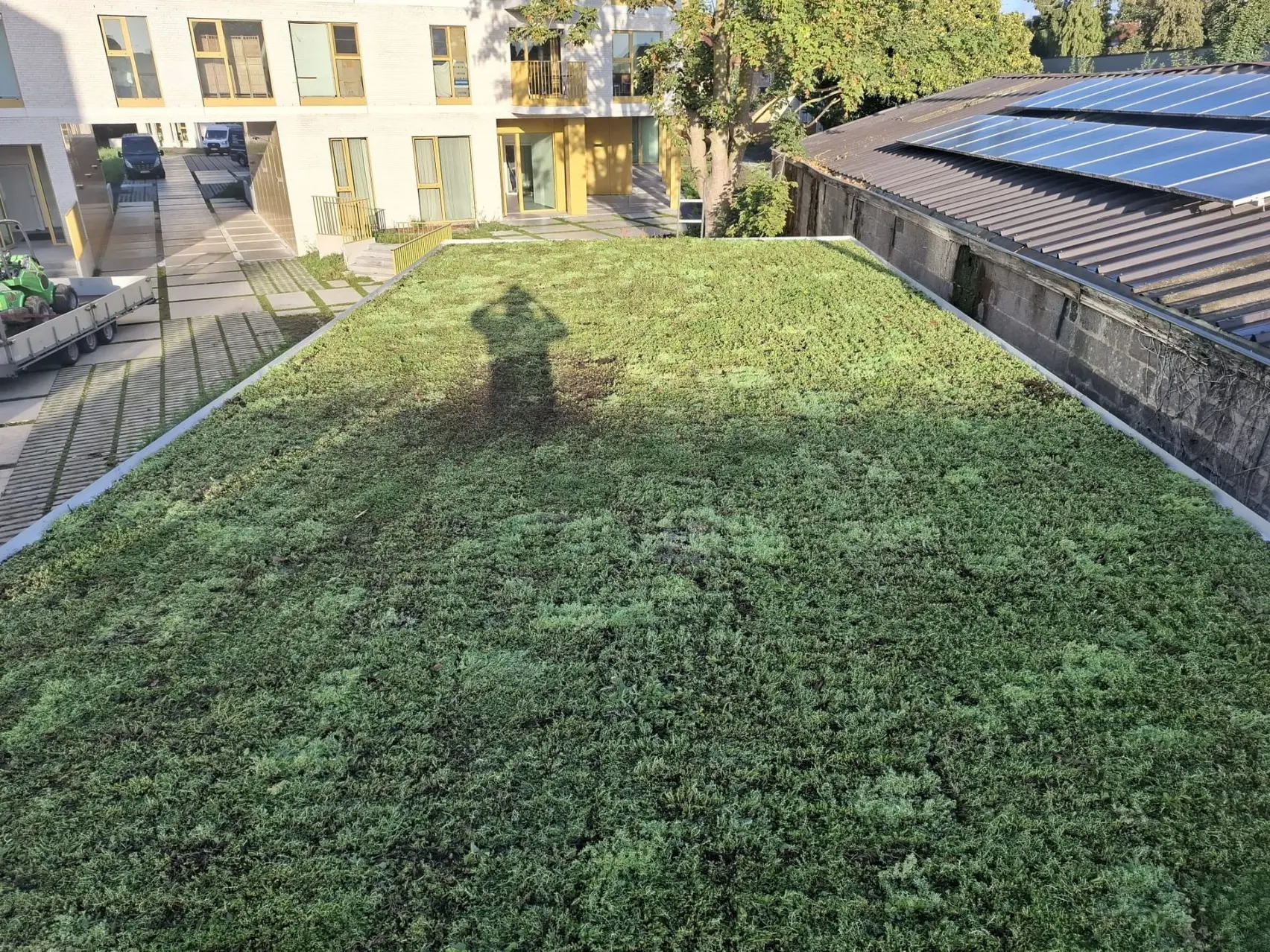 Groendak fietenstalling